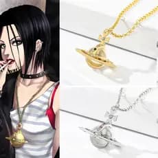 Colar De Objeto Voador Unidentificado Anime Saturno Cristal Contas De Vidro Mangá Personagem Pingente