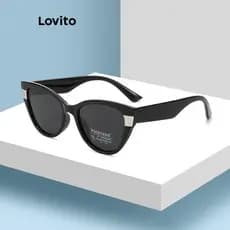 Óculos de sol casuais lisos com temperamento e olhos de gato com proteção Uv para mulheres LFA70016