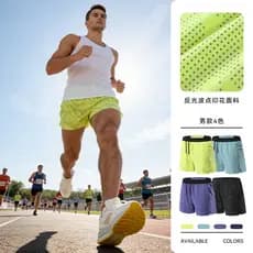 Shorts esportivos de verão ao ar livre correndo Fitness com forro calças de três pontos algodão Lun dupla camada respirá