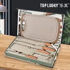 Facas domésticas conjunto de 7 peças cozinha pequena faca de cozinha afiada faca de corte faca de frutas placa de corte