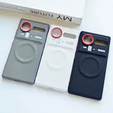 Adequado para capa de telefone Nubia Z80Ultra, estilo empresarial de luxo, capa protetora magnética fosca resistente a c