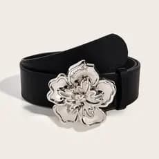 2023 novo estilo na moda cinto único estilo Punk flor Snap fivela Casual cinto pronto estoque atacado