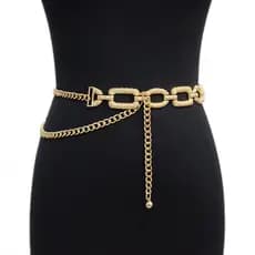 Cross-Border europeu americano feminino verão cinto Casual estilo Punk decoração magro-ajuste corrente de Metal cintura