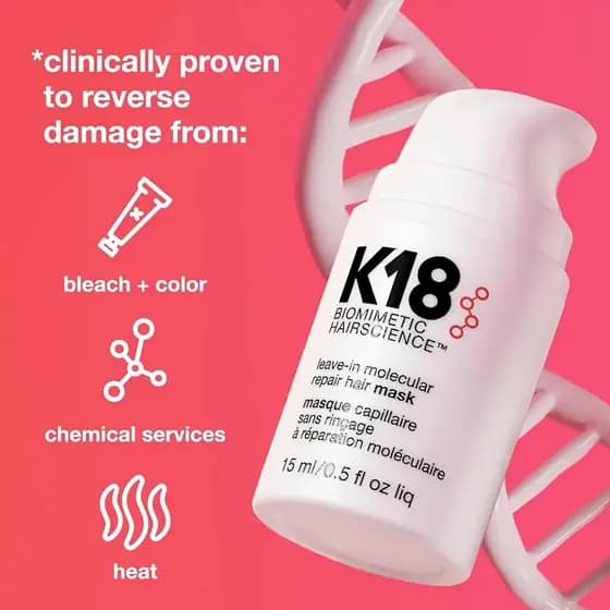 Máscara Capilar K18 Bionic Hair Care Scientific Leave-In para Reparação Molecular 15ml Produto para Cuidado Capilar