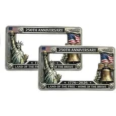 Moldura de Placa de Licença Wmool 250º Aniversário, Moldura de Placa de Licença Americana para Carro 250º Aniversário, S