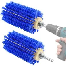 Escova rotativa mini de 2 peças para estimular o pelo vivo, uma ferramenta de raspagem e remoção de pelos adequada para
