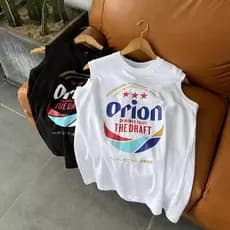 Orion Japonês Surf Esportes Ao Ar Livre Estilo 100 % Algodão Premium Oversize Em Torno Do Pescoço Colete Unisex Sem Mang