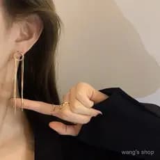Novos brincos de borla longa com agulha de prata 925, elegantes, luxo discreto, sensação de alta qualidade, design simpl