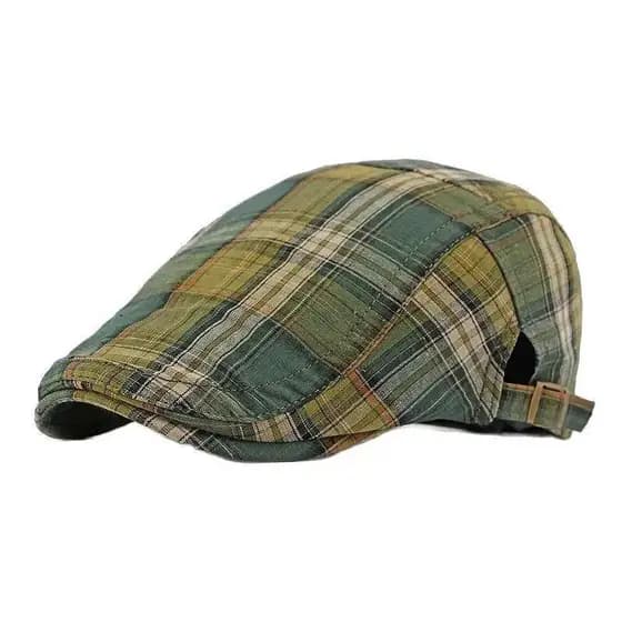 Four Seasons Algodão Stripe Print Newsboy Caps Flat Peaked Cap Homens E Mulheres Pintor Boina Chapéus