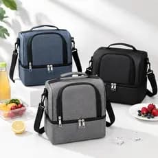 Bolsa Térmica Dupla Camada para Marmita/Merendeira, Crossbody, Com Alça de Mão