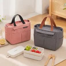 Bolsa Térmica Grande Capacidade para Marmita Bolsa de Almoço com Alça de Ombro e Mão