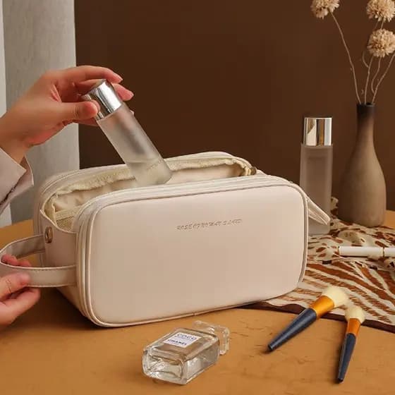 Bolsa Necessaire Organizador Cosmético Maquiagem Capacidade Extra Grande Para Viagem