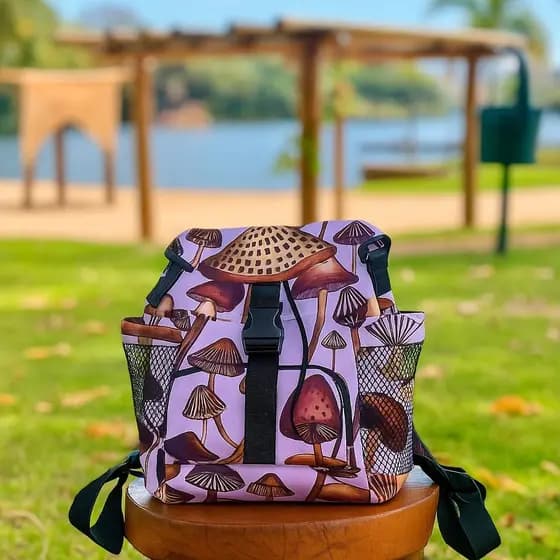 Mochila Pipoquinha Alça Transversal Regulável Verão Inspiração