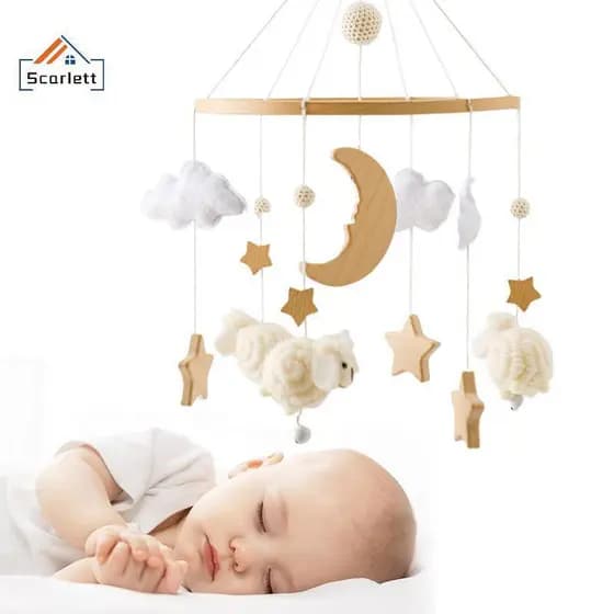 [Scarlett] Bohemia Theme Baby Mobile-Móbile Para Berço , De Meninos E Meninas Decoração De Berçário , Pingente De Ovelha