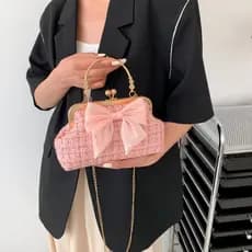2025 Novo estilo de corrente lantejoulas bolsa de jantar bolsa feminina moda celebridade bolsa de embreagem portátil bol