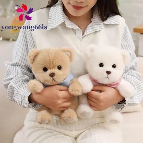 YONGWANG Cachecol Urso Brinquedo De Pelúcia , Material Macio Design Bonito Gravata Borboleta Boneca , Tamanho 25cm