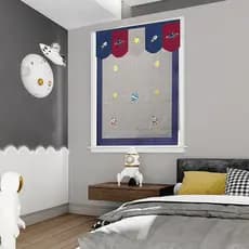 22 novo estilo cortina de rolo do quarto das crianças cortina Blackout pequena janela menino cortina romana Bay janela a