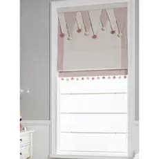 Nova rosa romana cortina dobrável cortina Blackout sala de estar quarto das crianças meninas Bay janela levantamento cor