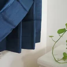 Suzhou Fábrica Pedido Original Cortina de Produto Acabado Azul Marinho Bambu Blackout Completo Proteção Ambiental Física