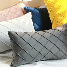 Nordic travesseiro de veludo Super macio xadrez encosto listrado travesseiro sala estar luz luxo simples veludo sofá alm