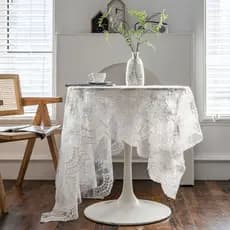 Toalha de mesa de renda francesa quadrada High-End casamento mesa de café pano adereços de tiro oco europeu romântico pa
