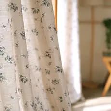 Japonês Retro estilo Pastoral High-End bordado Semi-Blackout cortina pano sala de estar quarto chão a @