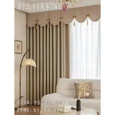 Estilo Medieval sala de estar cortinas Blackout completo algodão linho Chenille Log quarto estudo luz luxo Retro novas c