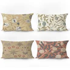 Moderno simples estilo Log flor retangular travesseiro sofá sala de estar modelo camurça lombar fronha almofada