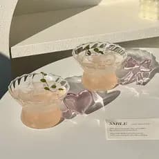 Primeiro rolo criativo menina coração Design arco amor coração copo Milkshake copo geléia suco copo leite xícara de café