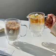 Primeiro rolo de vidro transparente xícara de café copo de suco xícara de chá estilo Retro de alto valor copo de bebidas