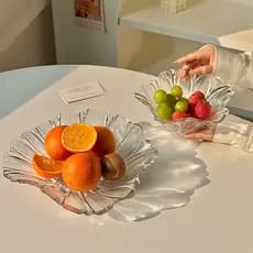 Primeiro Volume ins vento vidro placa de frutas forma pétala sala estar jantar mesa café Desktop High-End luz decoração