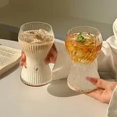 Primeiro rolo ins estilo listra Vertical vidro grande capacidade de alto valor copo de bebida fria suco xícara de café c