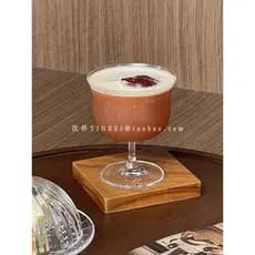 Nicho Retro vidro ins estilo copo de suco de pés curtos gelado americano xícara de café especial Cocktail copo de chá de