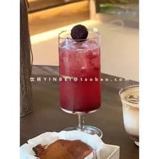 Ins estilo copo de suco reto copo de vidro café leite chá bebida fria copo Cocktail bebida copo de água