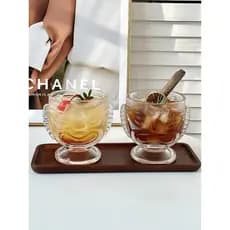 Ins estilo máscara de vidro Cocktail vidro transparente tiki copo suco frutas xícara chá Mochito bebida copo