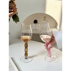 Ins estilo Retro nicho Design champanhe vidro doce copo de vinho alto valor feminino casa frutas copo de vinho taça