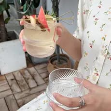 Nicho Design ins estilo exclusivo americano copo de café gelado sarja chapéu vidro leite precoce Latte copo mesmo estilo