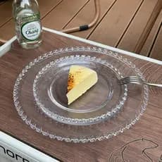 Influenciador ins coreano Retro amor placa de vidro prato de frutas sobremesa salada prato de bolo menina prato de janta