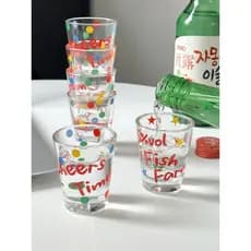 Ins estilo Mini vidro de vinho engrossado Shochu vidro criativo copo de saquê doméstico copo de vinho branco