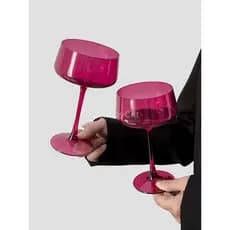 Ins estilo nicho Design rosa taça vermelha de alto valor feminino vinho doce champanhe copo de vinho tinto copo de coque