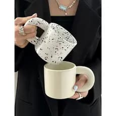 Caneca de tinta respingo ins estilo copo Retro copo de gordura cerâmica copo de água xícara de café café da manhã copo d