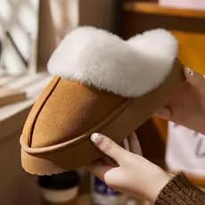 Melhor novo estilo inverno chinelos de algodão de sola grossa senhoras antiderrapante respirável quente casa chinelos pe