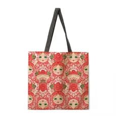 Rússia Nanwa Bolsa Casual Dobrável Bolsa de Compras Bolsa de Ombro Bolsa Moda Praia Bolsa Sacola
