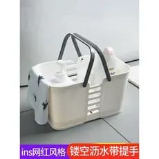 Cesta de banho masculina, cesta portátil para estudantes universitários, cesta de banho influenciador, controle de água,