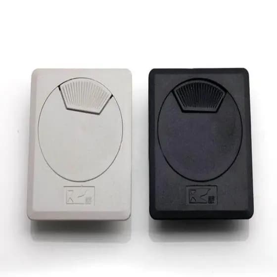 Frete grátis 50/53 caixa de linha quadrada capa mesa do computador linha de plástico buraco capa mesa bancada linha bura