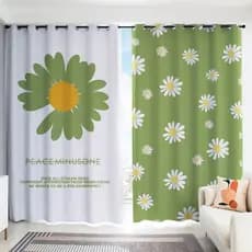 Cortinas influenciadoras ins Fresh Daisy Gwen Zhilong GD Quarto Sala de estar Janela do chão ao teto Estilo Pastoral F