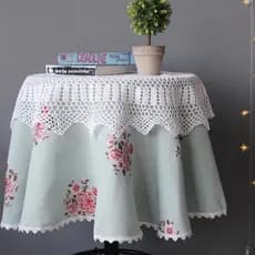 Iris país viagem americano inglês rosa Chenille High-End toalha de mesa redonda toalha de mesa de café capa toalha estil