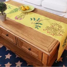 Pedido de comércio exterior flor país americano nórdico planta arte corredor de mesa toalha de mesa de café cama corredo