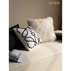 Travesseiro de luxo com luz italiana, almofada para sofá de sala de estar, fronha de alta qualidade, modelo simples e mo