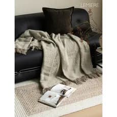 Estilo silencioso cobertor escritório Nap cobertor borla borda luz cobertor de luxo marrom textura café escovado sofá co